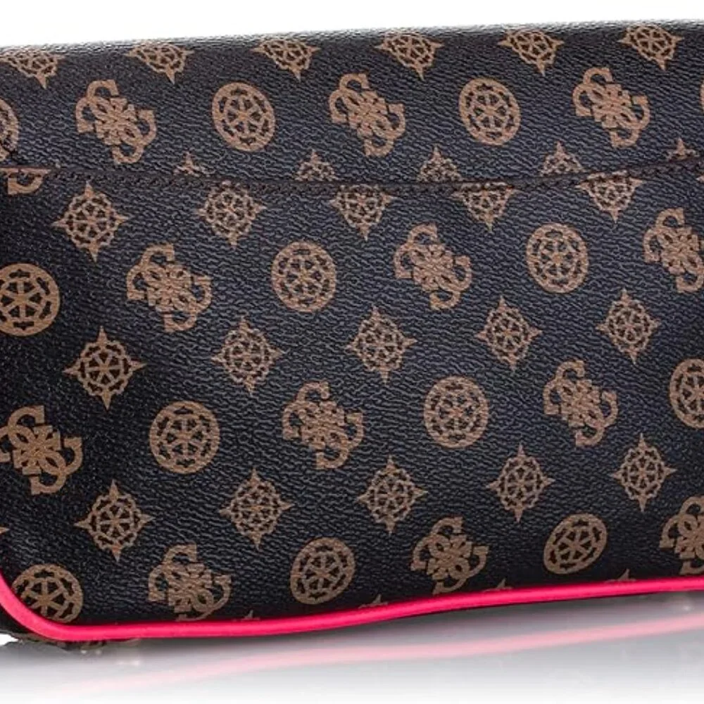 Guess "Brightside" Shoulder Bag in Brown Multi - Picture 4 of 8